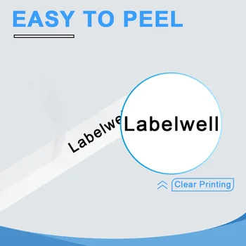 Labelwell 12MM 45013 Laminované Pásky čierne na Bielom kompatibilný pre Dymo LabelManage 160 280 LabelPoint 100 150 250 label maker