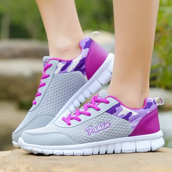 Lacné Letné Priedušná Oka Jogging Topánky Ženy Veľká Veľkosť 42 dámske Tenisky Vonkajšie Beh Športové Topánky Ženy zapatos de mujer