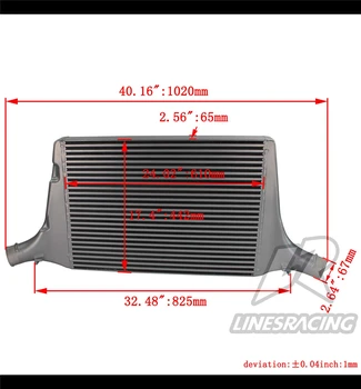 Ladenie Súťaže Intercooler Kit vhodný Pre Audi A4 B8, A5 B8 2.7/3.0 TDI 08-12 Červená