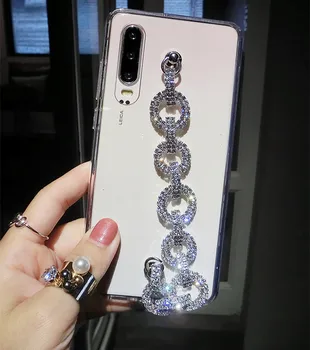 Lady Bling Drahokamu Diamantový Náramok Reťazca Crystal Prípade Pre Xiao Poco F2 Pro X2 Redmi 10X Pro 9 9A 8 8A Note9 Pro Max Note9S