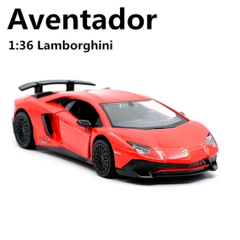 Lamborghini Aventador 1/36 Kovové Vozidla Diecast Vytiahnuť Späť Autá Model Hračky pre Chlapca Kolekcie Xmas Gift Office Home Dekorácie