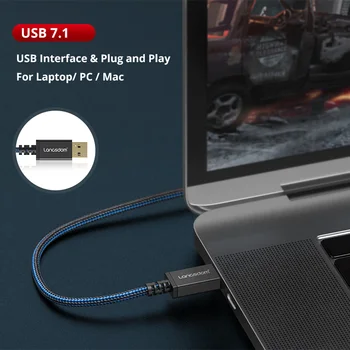 Langsdom&JDG G2 USB 7.1 Káblové Herné Headset Hráč Slúchadlá s Potlačením Hluku Mikrofón pre PC/Notebooku/PS4/PUBG Hráč