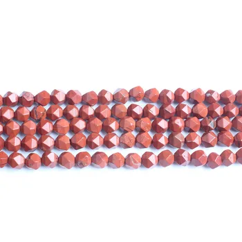 LanLi módne prírodné Šperky Víno červené Žiariace Tvar Červený kameň Voľné korálky 6/8/10/12mm žena náramok, náhrdelník príslušenstvo