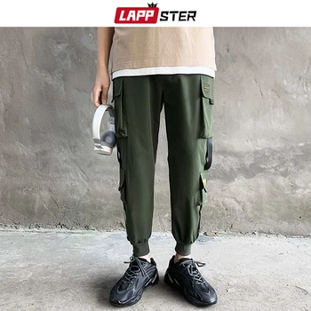 LAPPSTER Mužov Japonský Streetwear Joggers Nohavice 2020 Mens kórejský Módy Cargo Nohavice Čierne Vrecká Neforemné Hip Hop Tepláky 5XL