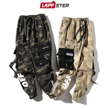 LAPPSTER Mužov Streetwear Stuhy Cargo Nohavice 2020 Mens Kamufláž Joggers Hip Hop kórejský Módy Návrhár Camo Tepláky INY