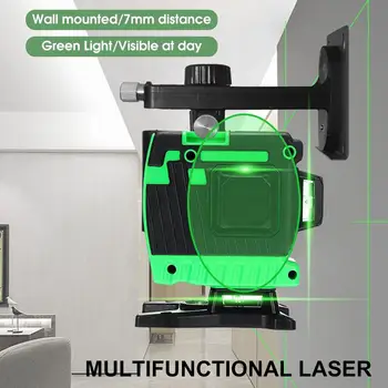 Laser Úrovni s použitím Statívu 12 = 3D 360 Self-Vyrovnanie Vysokú Presnosť Výkonný a Horizontálne A Vertikálne Kríž Zelený Lúč