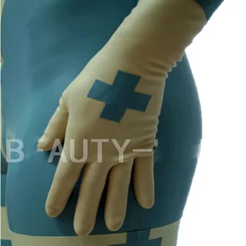 Latexové rukavice pre ženy fetish sexy kliniky plus veľkosť prispôsobiteľné prírodných ručne doprava zadarmo