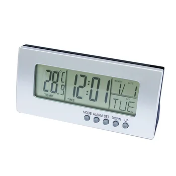 LCD Digitálny Budík 12/24H Budík Dátum Spánok Funkcia Zobrazenie Teploty pre Spálne Tabuľka Dekor