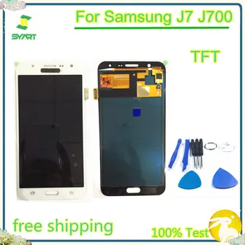LCD Displej Dotykový Displej Digitalizátorom. Senzor Montáž Pre Samsung Galaxy J7 J700 J700F J700H LCD DISPLEJ