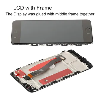 LCD Displej pre Huawei P10 ZVYKNE-L09 L10 L29 LCD s Odtlačkov prstov Odomknúť Dotykový Displej Náhradná pre Huawei P 10 Obrazovke Rámovanie