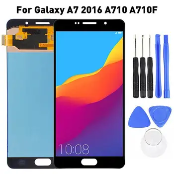 LCD Samsung Galaxy A7 2016 A710 A710F A710M A710Y A7100 LCD Displej Dotykový Displej Digitalizátorom. Montáž