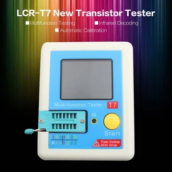 LCR-T7 Tranzistor Tester TFT Dióda Triode Kapacita LCR Meter ESR meter NPN PNP MOSFET IČ Multifunkčný tester