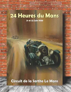 Le Mans 24 Hodín 1930 Plagát Na Plátno Tlačiť Nordic Wall Art Obrázok Pre Obývacia Izba Domáce Dekorácie