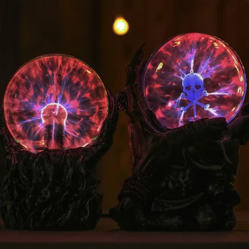 Lebka Light-emitting Magic magnetické Plazmové Gule na Dotyk Citlivé Elektrické Loptu Krúžok Svetlo Mobilné Novinka Nočné Osvetlenie, Stolná Lampa