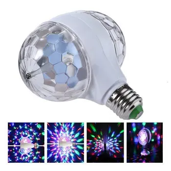 LED 6W Rotujúce Žiarovka Svetla s Dual Head Magic Fáze Disco Lampa Rotujúce obojstrannú LED Fáze Svetlo, Farebné Žiarovky