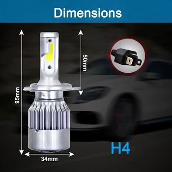 LED Auto Žiarovky Svetlometu Hmlové Svetlá, Dual Color Automobily H3 H8 H11 9005 HB3 HB4 9005 9006 H27 880 881 6000k Biela Modrá Žltá
