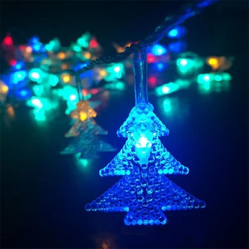 LED ChristmasTree Svetlo String Ligotať Vence, Vianočné Čítanie Dovolenku na batériový Strany Svadobné Dekoratívne Svetlo Víla