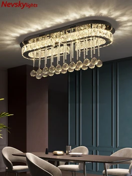 Led crystal stropné svietidlá jedáleň luxusné strieborné stropné svietidlo obývacia izba led Stropné Svietidlá spálňa crystal Zariadenie kuchyne