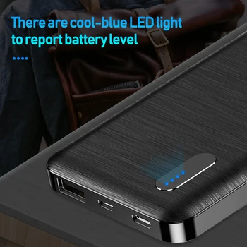 LED Displej 10000mAh Powerbank Prenosné Nabíjačky Rýchle Externé Batérie Banka Pre iPhone Xiao Mi 9 iPhone USB Typu C, Napájanie