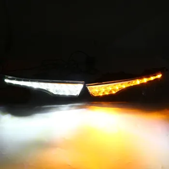 Led Drl pre Nissan Altima Teana 2013 Denných prevádzkových Svetlo Predný Nárazník Jazdy Hmla Lampa Denné svetlo, Reflektor Zase Blikať