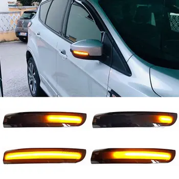 LED Dynamický Zase Signálneho Svetla Tečúcej Vody Blinker Blikajúce Svetlo Na Ford Kuga Uniknúť EcoSport 2013 2016 2017 2018
