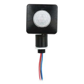 LED Flood Light PIR Snímač Pohybu Detektor Vodotesné Telo Infračervený Senzor 85-265V IP65 Nastaviteľný Snímač Pohybu PIR Prepínač