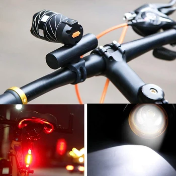 LED Horských Cyklus Vedúci Svetlo Nepremokavé Nabíjateľná 15000LM XML-T6 LED MTB Cyklistické Svetlo na Bicykel Predné, Zadné Svetlo, Sada S USB