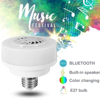 LED Hudba Žiarovka Bezdrôtovú Domácu Reproduktor Reproduktor RGB Bluetooth 4.0 E27 Bar Audio KTV Smart Svetlo Lampy