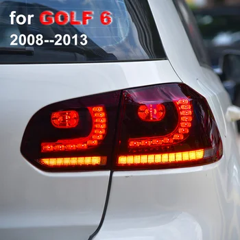 LED koncových svetiel Aseembly pre Golf 6 2008 2009 2010 2011 2012 2013 LED zadné Svetlo Postupného Otáčania Signálneho Svetla