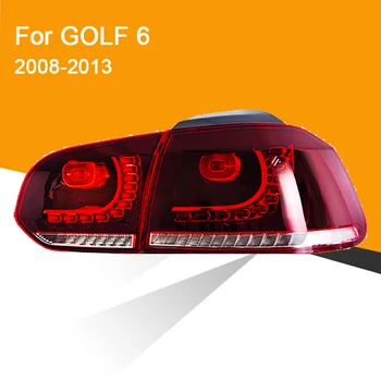 LED koncových svetiel Aseembly pre Golf 6 2008 2009 2010 2011 2012 2013 LED zadné Svetlo Postupného Otáčania Signálneho Svetla
