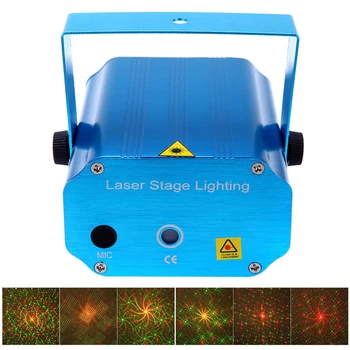 LED Laserový Projektor Disco Svetlo Mini Auto Flash RG Aktivované Zvukom Laser na Čítanie Vzdialenej DJ, Disco Party Soundlights Vianoce Fáze Svetlo
