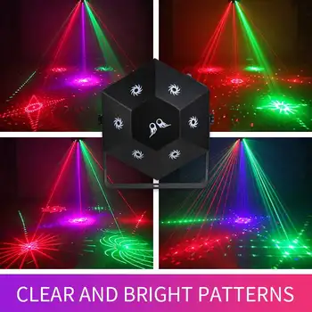 LED Laserový Projektor Svetlo DMX512 Disco Automaticky Otáča Premietacie Lampy, Nočné Svetlo Halloween Vianoce KTV Home Party Bar