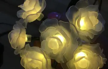 LED nové ruže kvet string svetla dekorácie dovolenku farebné svetlo batérie poľa lampa string 3m 20led