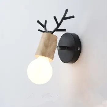 LED Parohy Nástenné Svietidlo Farebné Drevené Nordic Vintage Moderný Loft detskej Izby, Spálne, Salón Posteli Schodisko Domov Svetlá