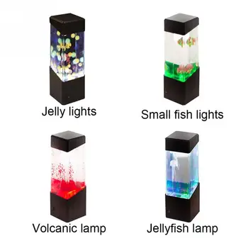 LED Ploche Svetlo Nočné Medúzy Farby Lampa Akvarijné Svetlo LED Svetlá akvárium Lampy, Nočné Lampy Deti detský Darček