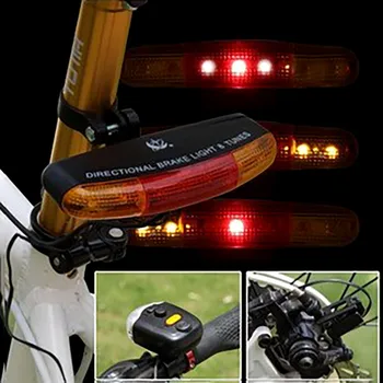 LED Požičovňa Bicyklov Zase Smerový Signál Brzdové Svetlo Lampy 8 zvuk Rohov MTB Predné, Zadné Svetlá na Bicykel Smerové Brzdy, Svetlá, 911