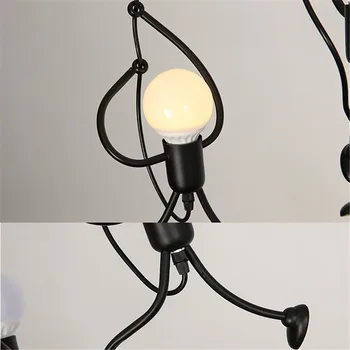 LED Prívesok Liggt Luster Móde Single/Tri Hlavy Lampy Jednoduché Bábika Swing, Moderný Luster Obývacia Izba, Spálňa Detí