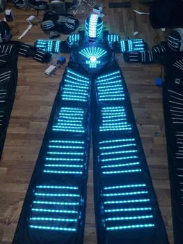 LED Robot Kostým RGB menia farbu, Nočné Kluby Strany LED Oblečenie Svetlo vyhovuje LED Robot vyhovovali Kryoman david robot tanečné nosenie
