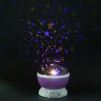LED Rotačné Projektor, Hviezdna Noc Lampa Premietacie Svetlá Vianoce, Narodeniny Business Darček S USB Alebo Napájaný z Batérií