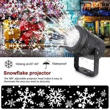 LED Sneh Svetlo Biele Blizzard Projektor Vianočnú Atmosféru Dovolenku, Rodinnú oslavu Zvláštne Svetlo Vonkajšie Vianočné Svetlo