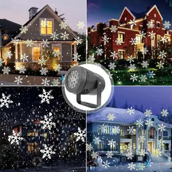 LED Sneh Svetlo Biele Blizzard Projektor Vianočnú Atmosféru Dovolenku, Rodinnú oslavu Zvláštne Svetlo Vonkajšie Vianočné Svetlo