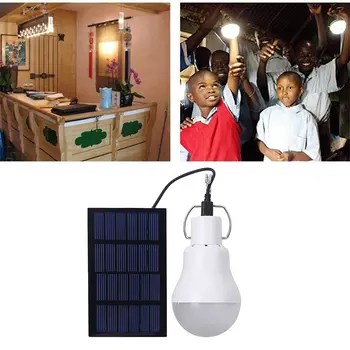 LED Solárne Svetlo, Žiarovka, Prenosné Záhradné Lampy, Nepremokavé Vonkajšie Osvetlenie pre Vnútorné Domov Camping Núdzové 15W 130LM