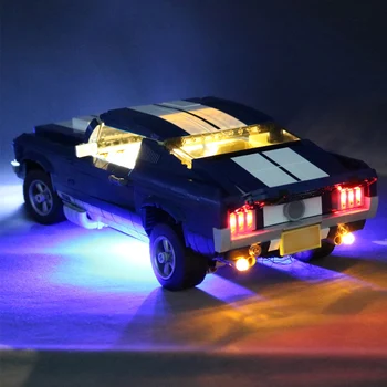 LED Svetla Kit Iba 10265 pre Ford Mustang pre Model Bloky Hračky Tehál USB LED Osvetlenie Auta s Batériou Box