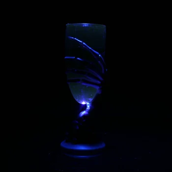LED Svetlo Do Pohárov na Víno Halloween Koktail Party Cup Fialová Fuuny Lebky
