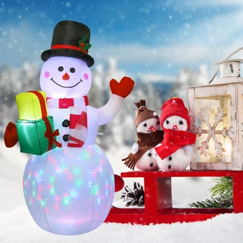 LED Svetlo Nafukovacie Model Vianočné Snehuliak Farebné Otočiť Airblown Bábiky, Hračky pre Domácnosť Strany Príslušenstvo