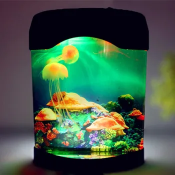 LED Tvorivé Simulácia Medúzy Akvárium Nočné Svetlo Domov Výzdoba detskej Izby stolná Lampa Darček USB / Napájaný z Batérií