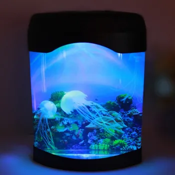 LED Tvorivé Simulácia Medúzy Akvárium Nočné Svetlo Domov Výzdoba detskej Izby stolná Lampa Darček USB / Napájaný z Batérií