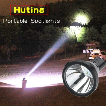 LED výkonné lovecké nabíjateľná led baterka Prenosný Reflektor vonkajšie osvetlenie reflektor svietidla pre rybolov, poľovníctvo