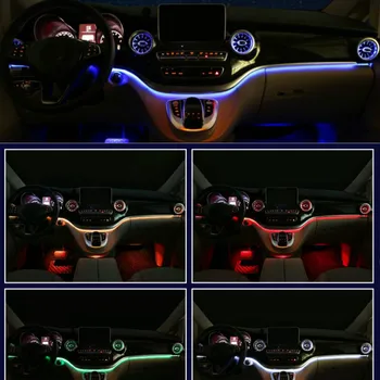 LED výstupu Vzduchu Na Mercedes Benz V Triede W447 Vito V250 Interiér v Prednej Konzole klimatizácia AC Prieduch Zásuvky Turbo Štýl Nahradiť