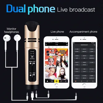 Leehur Kotvy live Mobilného Telefónu, Mikrofón Kondenzátora Káblové Ručný Mikrofón pre Android, IOS, Windows Karaoke Nahrávať Hudbu Mic
